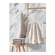 Cotton Box Nature Kahve Bej Jakarlı 50x90 cm 4'lü Havlu Seti