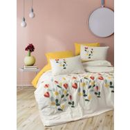 Cotton Box Nella Hardal Puff Nakışlı Ranforce Çift Kişilik Nevresim Takımı