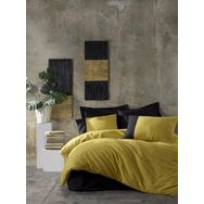Cotton Box Plain Hardal - Siyah Tek Kişilik Nevresim Takımı