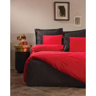 Cotton Box Plain Kırmızı Siyah Çift Kişilik Nevresim Takım