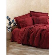 Cotton Box Plain Scooty Bordo Çift Kişilik Nevresim Takımı