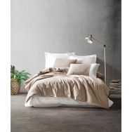 Cotton Box Plain Vizon-Krem Çift Kişilik Nevresim Takımı