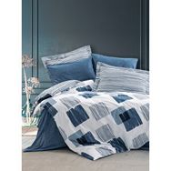 Cotton Box Solito İndigo Modern Tek Kişilik 160x220 cm Nevresim Takımı