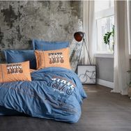 Cotton Box State Mood Nakışlı Ranforce Tek Kişilik Tarçın Nevresim Takımı