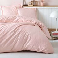 Cotton Box Stripe Pudra Çift Kişilik Nevresim Takımı