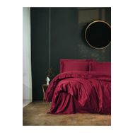 Cotton Box Tek Kisilik Saten Elegante Bordo Nevresim Takimi