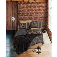 Cotton Box Titus Battaniyeli Bej Çift Kişilik Nevresim Takımı