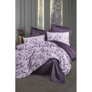 Cotton Box Willow Mor Çift Kişilik Saten Nevresim Takımı