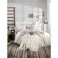 Cotton Touch Puzzle Gray 160x220 cm Tek Kişilik Nevresim Takımı