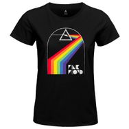 Cotton WOPIFLRTS047 Division Siyah Kadın T-Shirt