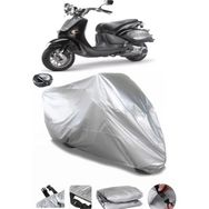Coverplus Aprilia Mojito 125 Custom Gri Arka Çanta Uyumlu Su Geçirmez Motosiklet Brandası