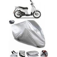 Coverplus Aprilia Scarabeo 100 Gri Arka Çanta Uyumlu Su Geçirmez Motosiklet Brandası