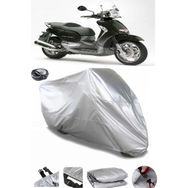 Coverplus Aprilia Scarabeo 500 Gri Arka Çanta Uyumlu Su Geçirmez Motosiklet Brandası