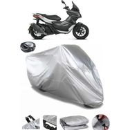 Coverplus Aprilia SR GT 200 Gri Arka Çanta Uyumlu Su Geçirmez Motosiklet Brandası