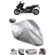 Coverplus Bmw C 600 Sport Gri Arka Çanta Uyumlu Su Geçirmez Motosiklet Brandası