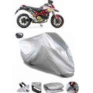 Coverplus Ducati Hypermotard 1100 Gri Arka Çanta Uyumlu Su Geçirmez Motosiklet Brandası