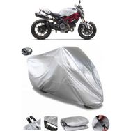 Coverplus Ducati Monster 695 Gri Arka Çanta Uyumlu Su Geçirmez Motosiklet Brandası