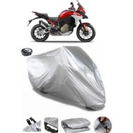 Coverplus Ducati Multistrada Gri Arka Çanta Uyumlu Su Geçirmez Motosiklet Brandası