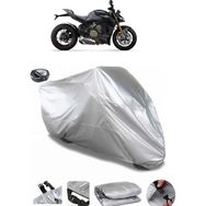 Coverplus Ducati Streetfighter V4 S Gri Arka Çanta Uyumlu Su Geçirmez Motosiklet Brandası