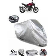 Coverplus Honda CB 1000 R Gri Arka Çanta Uyumlu Su Geçirmez Motosiklet Brandası