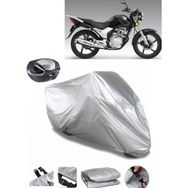 Coverplus Honda CB 125E Gri Arka Çanta Uyumlu Su Geçirmez Motosiklet Brandası