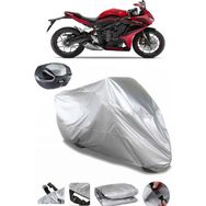 Coverplus Honda CB 650 R Gri Arka Çanta Uyumlu Su Geçirmez Motosiklet Brandası