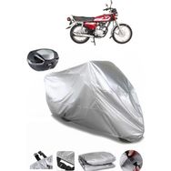 Coverplus Honda CG 125 Gri Arka Çanta Uyumlu Su Geçirmez Motosiklet Brandası