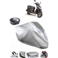 Coverplus Honda DIO Gri Arka Çanta Uyumlu Su Geçirmez Motosiklet Brandası