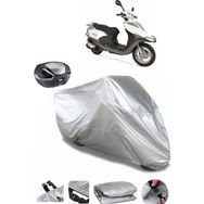 Coverplus Honda Spacy 110 Alpha Gri Arka Çanta Uyumlu Su Geçirmez Motosiklet Brandası