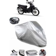 Coverplus Honda Wave 110 Gri Arka Çanta Uyumlu Su Geçirmez Motosiklet Brandası
