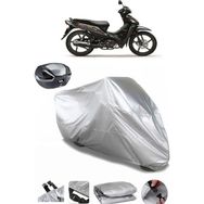 Coverplus Honda Wave Gri Arka Çanta Uyumlu Su Geçirmez Motosiklet Brandası