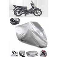 Coverplus Honda Wing-Go Gri Arka Çanta Uyumlu Su Geçirmez Motosiklet Brandası