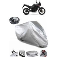Coverplus Honda XL 750 Transalp Gri Arka Çanta Uyumlu Su Geçirmez Motosiklet Brandası