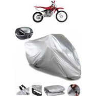 Coverplus Honda XR 100 R Gri Arka Çanta Uyumlu Su Geçirmez Motosiklet Brandası