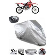 Coverplus Honda XR 650 R Gri Arka Çanta Uyumlu Su Geçirmez Motosiklet Brandası
