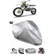Coverplus Husqvarna TE 125 Gri Arka Çanta Uyumlu Su Geçirmez Motosiklet Brandası