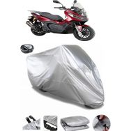 Coverplus Kanuni Seha 150 Gri Arka Çanta Uyumlu Su Geçirmez Motosiklet Brandası