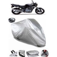 Coverplus Kawasaki ER-5 Gri Arka Çanta Uyumlu Su Geçirmez Motosiklet Brandası