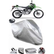 Coverplus Kawasaki KLX 250 Gri Arka Çanta Uyumlu Su Geçirmez Motosiklet Brandası