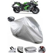 Coverplus Kawasaki Ninja H2 Gri Arka Çanta Uyumlu Su Geçirmez Motosiklet Brandası