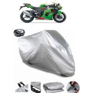Coverplus Kawasaki Ninja ZX-10R Gri Arka Çanta Uyumlu Su Geçirmez Motosiklet Brandası