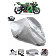 Coverplus Kawasaki Ninja ZX-10RR Gri Arka Çanta Uyumlu Su Geçirmez Motosiklet Brandası