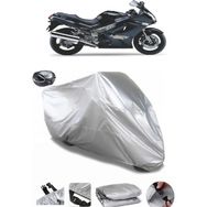 Coverplus Kawasaki ZZR 1200 Arka Çanta Uyumlu Su Geçirmez Gri Motosiklet Branda