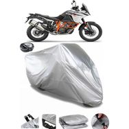 Coverplus KTM 1090 Adventure Gri Arka Çanta Uyumlu Su Geçirmez Motosiklet Brandası