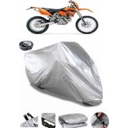 Coverplus KTM 525 EXC Gri Arka Çanta Uyumlu Su Geçirmez Motosiklet Brandası