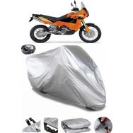 Coverplus KTM 950 Adventure Gri Arka Çanta Uyumlu Su Geçirmez Motosiklet Brandası