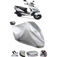 Coverplus Kuba Rosewood Gri Arka Çanta Uyumlu Su Geçirmez Motosiklet Brandası