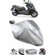 Coverplus Kymco DT X360 Gri Arka Çanta Uyumlu Su Geçirmez Motosiklet Brandası