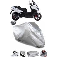Coverplus Kymco Xciting 500 Gri Arka Çanta Uyumlu Su Geçirmez Motosiklet Brandası