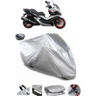 Coverplus Kymco Xciting VS 400 Gri Arka Çanta Uyumlu Su Geçirmez Motosiklet Brandası